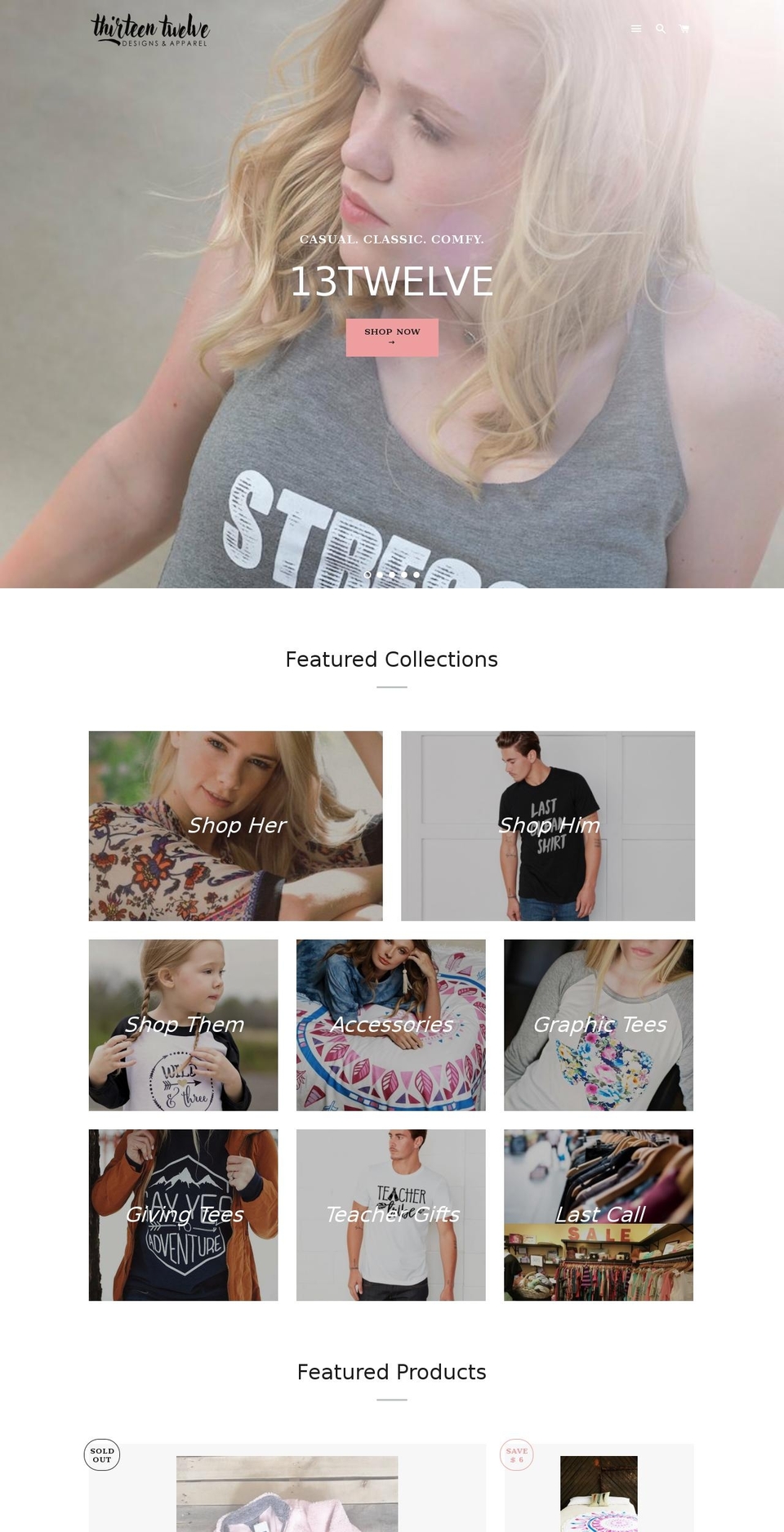 thirteentwelve.net shopify website screenshot