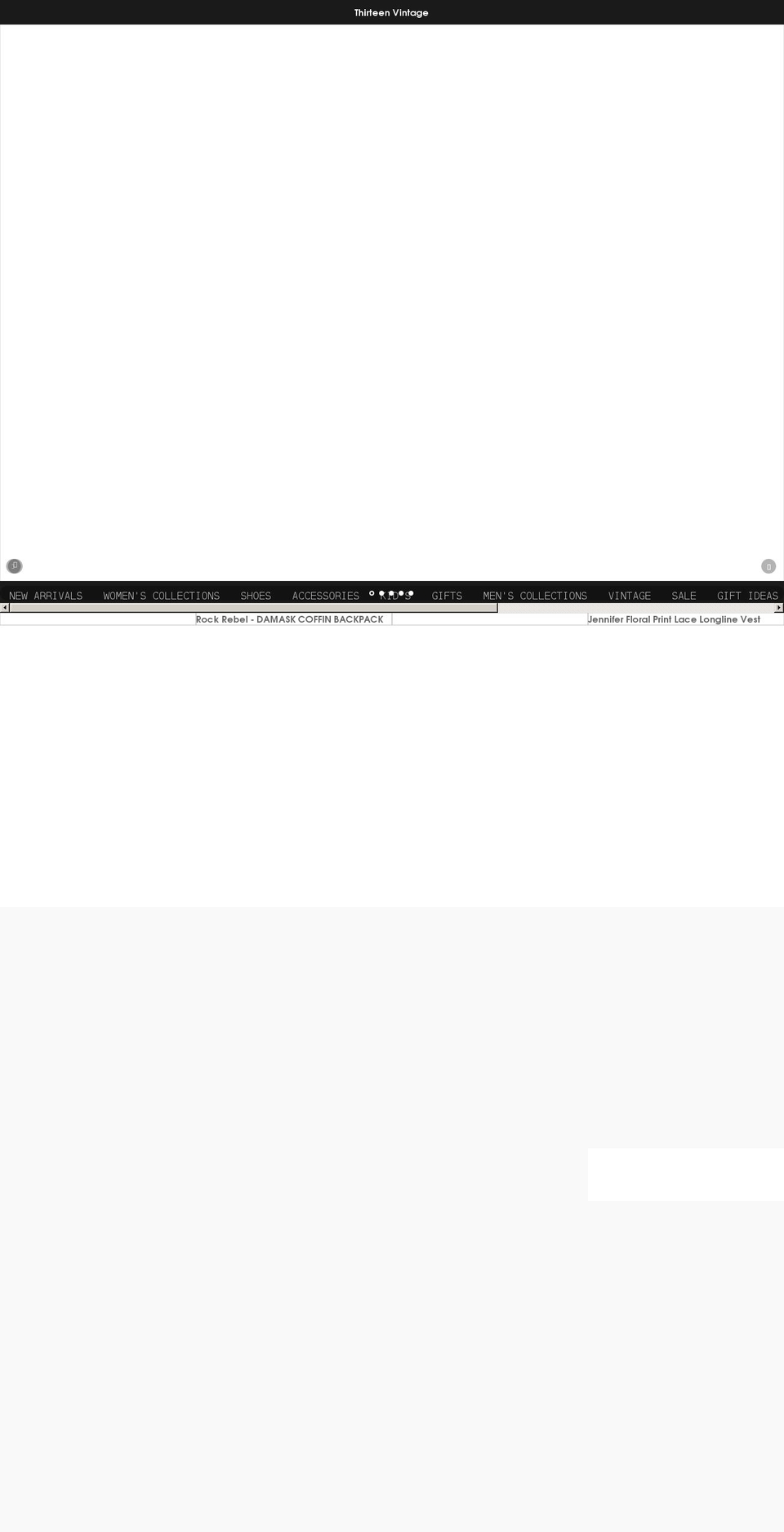thirteenvintage.com shopify website screenshot
