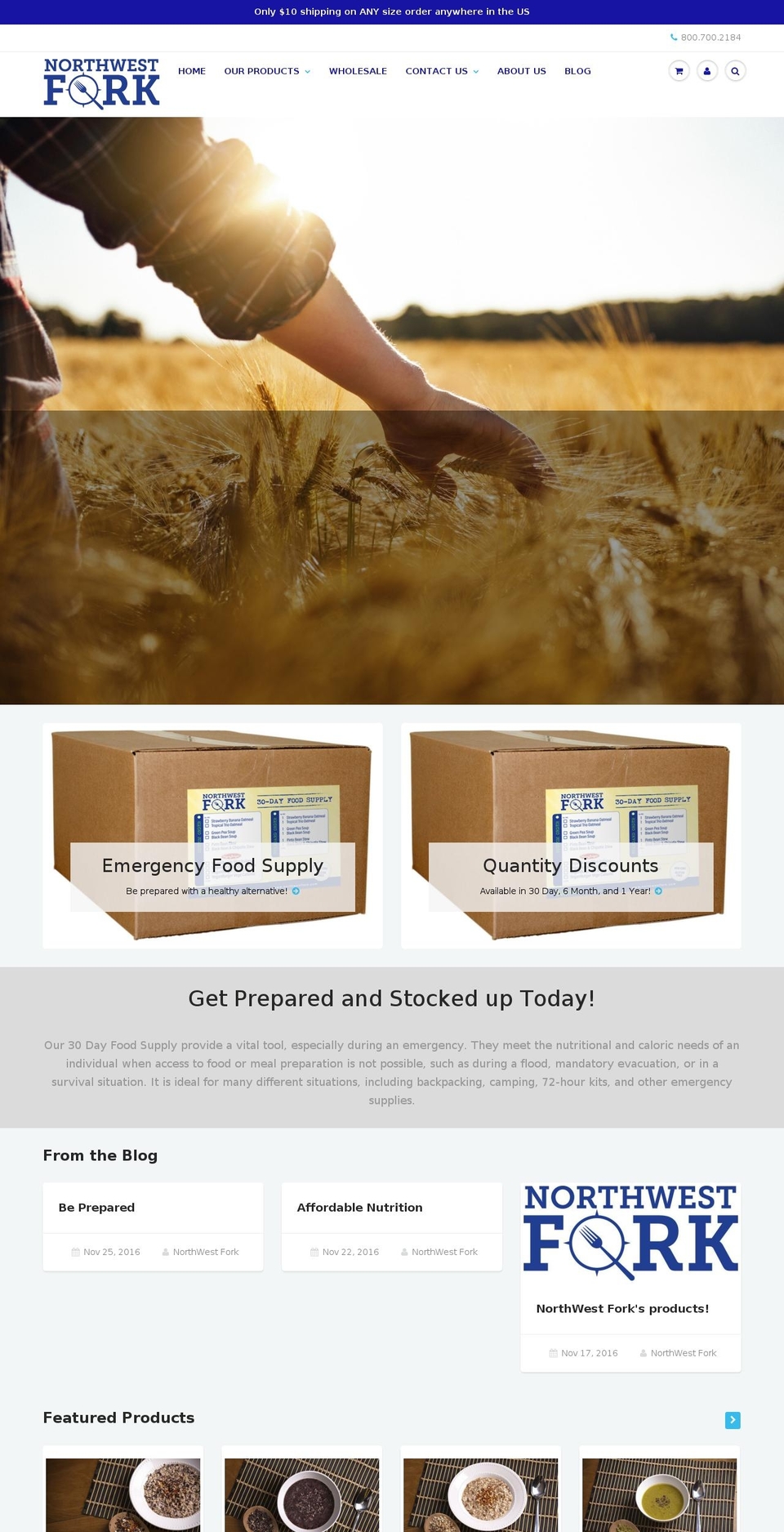 thirtydayfoodsupply.com shopify website screenshot