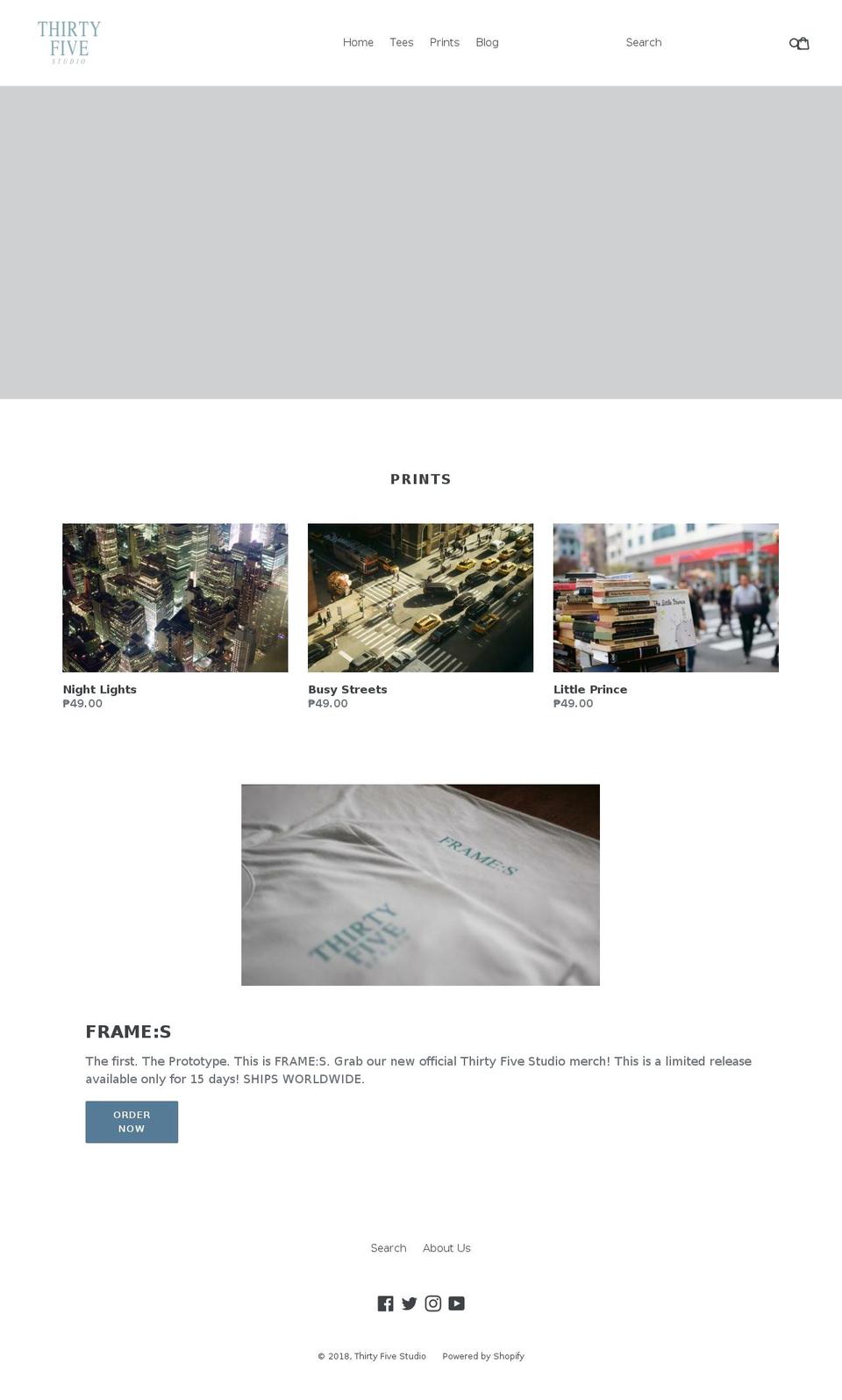 thirtyfivestudio.com — Shopify storefront screenshot