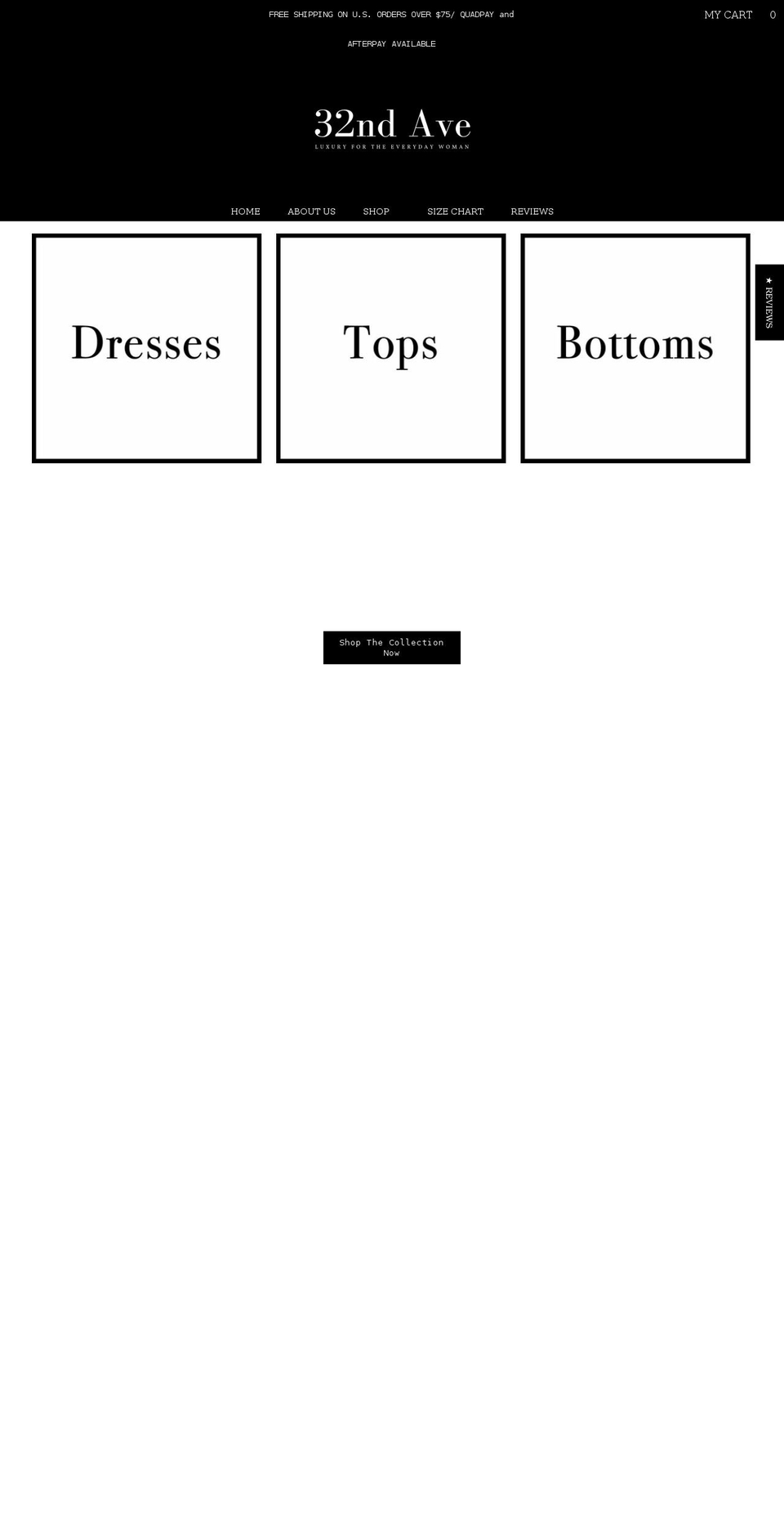 thirtysecondave.com shopify website screenshot