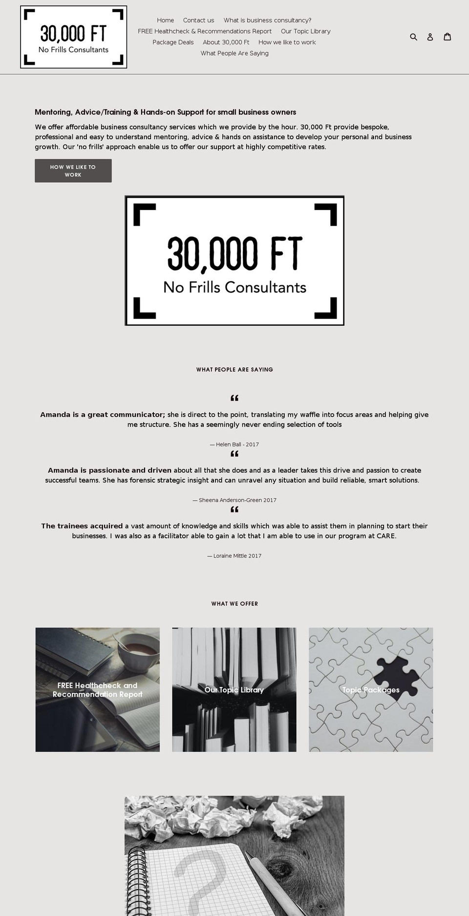 thirtythousandfeat.com — Shopify storefront screenshot