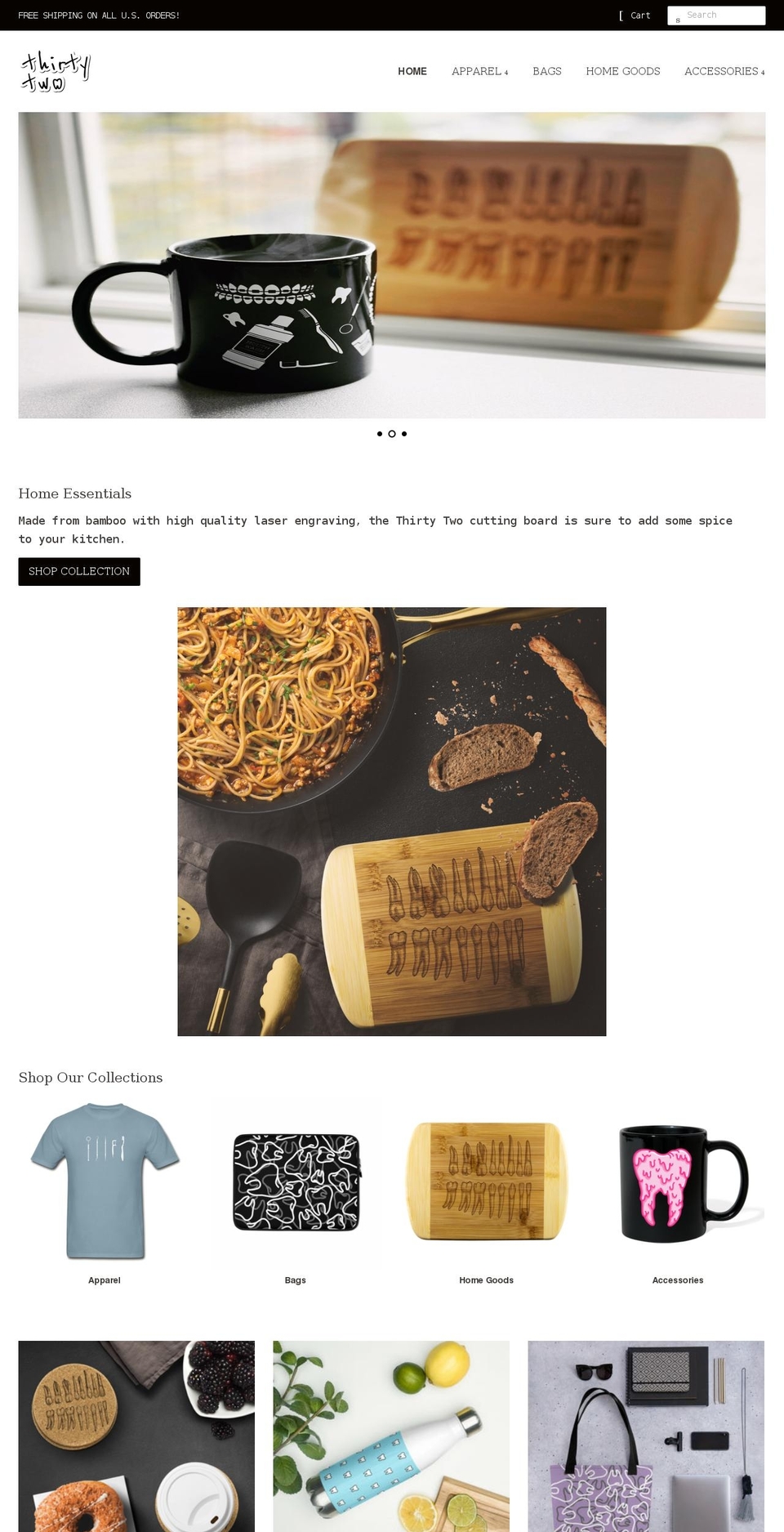 thirtytwo.dental shopify website screenshot