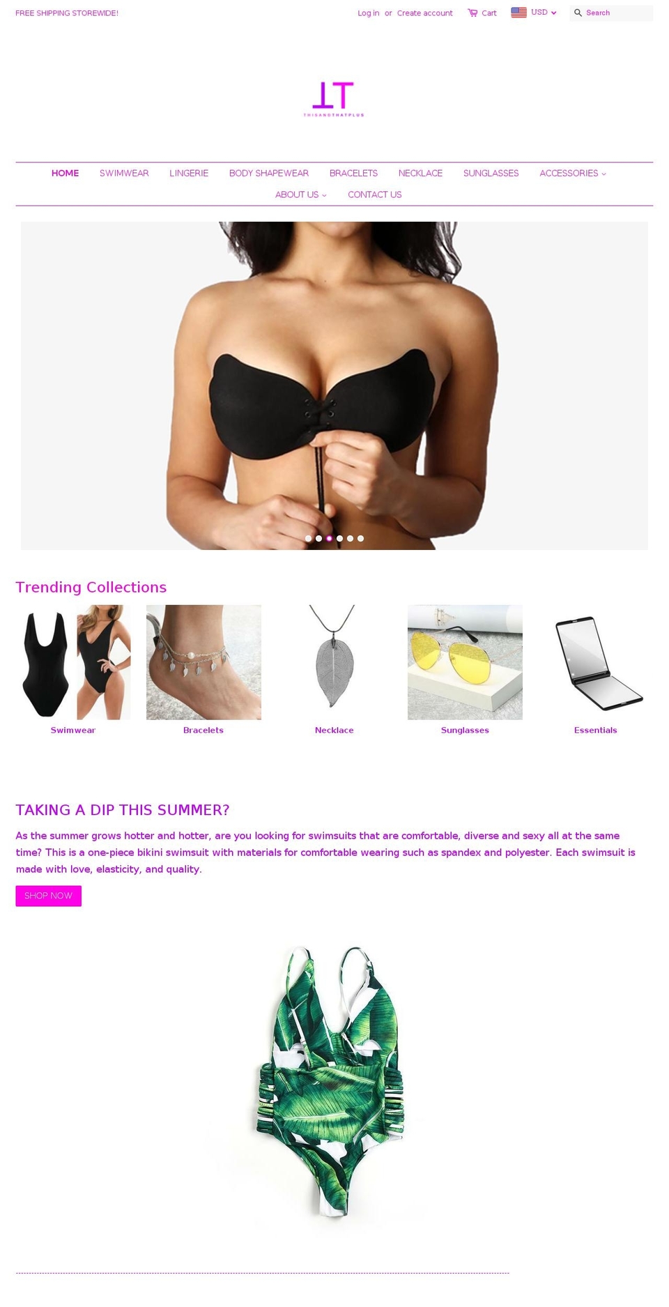 thisandthatplus.com — Shopify storefront screenshot