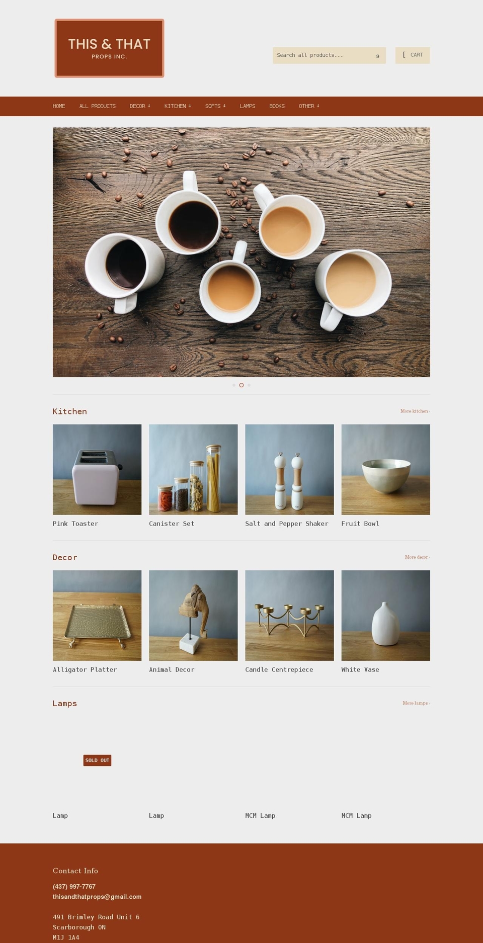 thisandthatprops.com shopify website screenshot