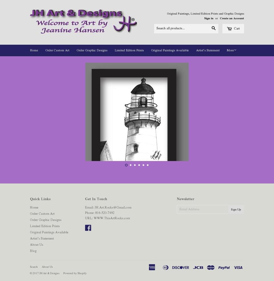 thisartrocks.com shopify website screenshot