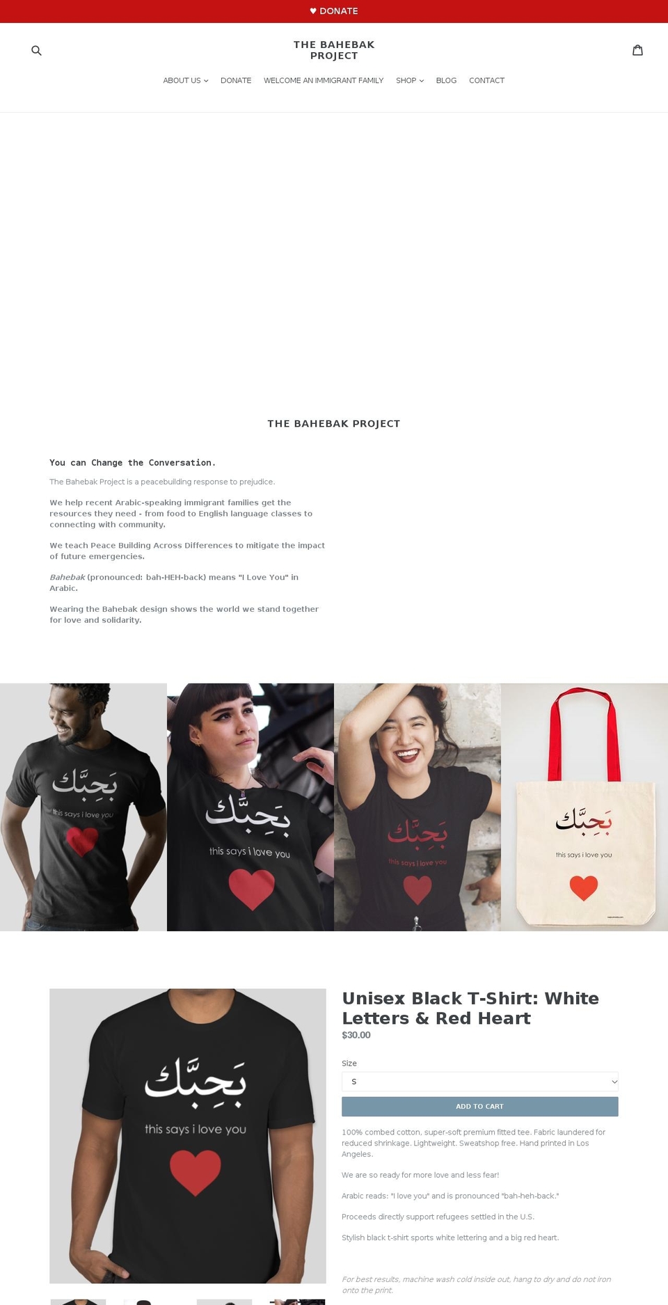 thisaysiloveyou.org shopify website screenshot
