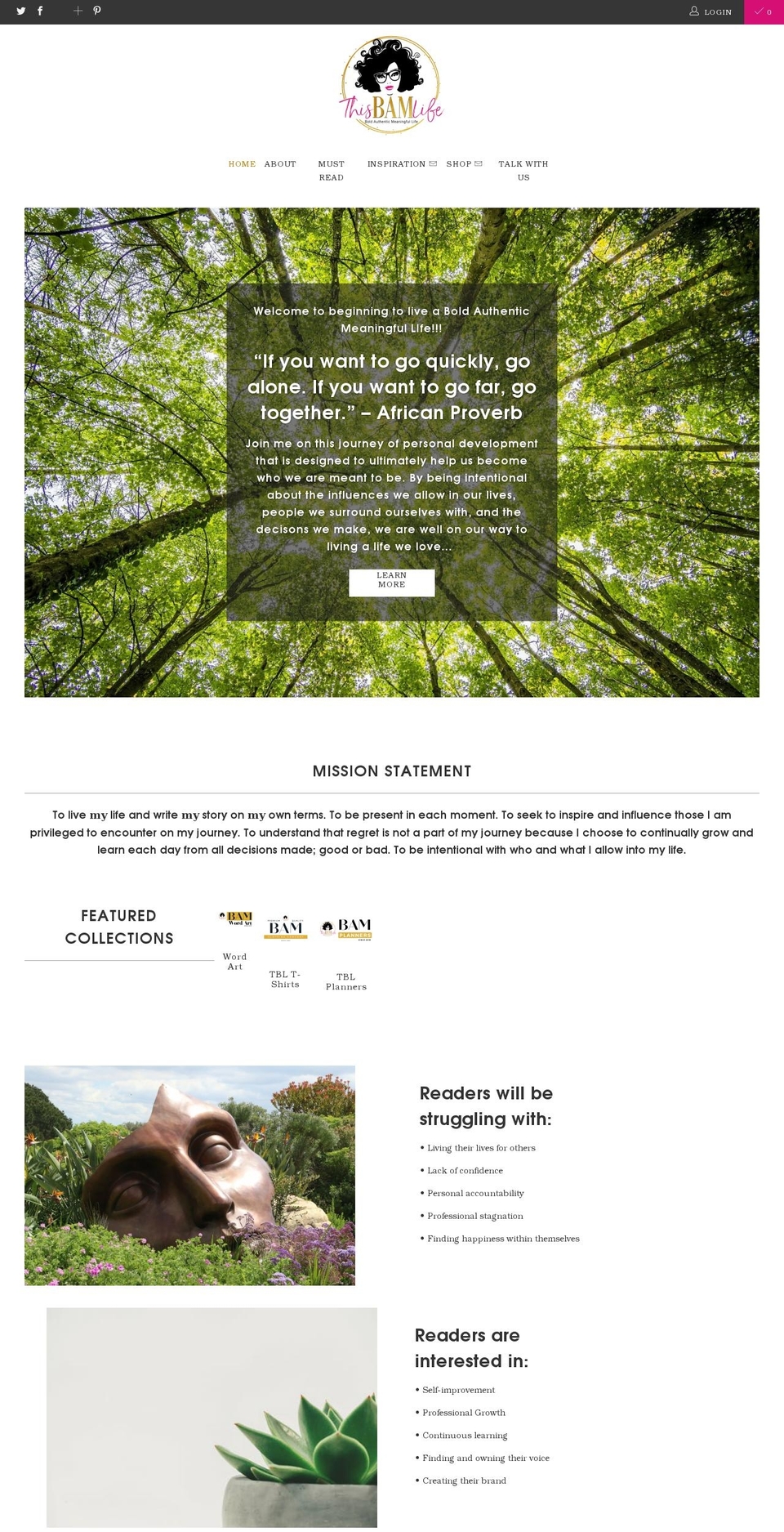 thisbamlife.com shopify website screenshot