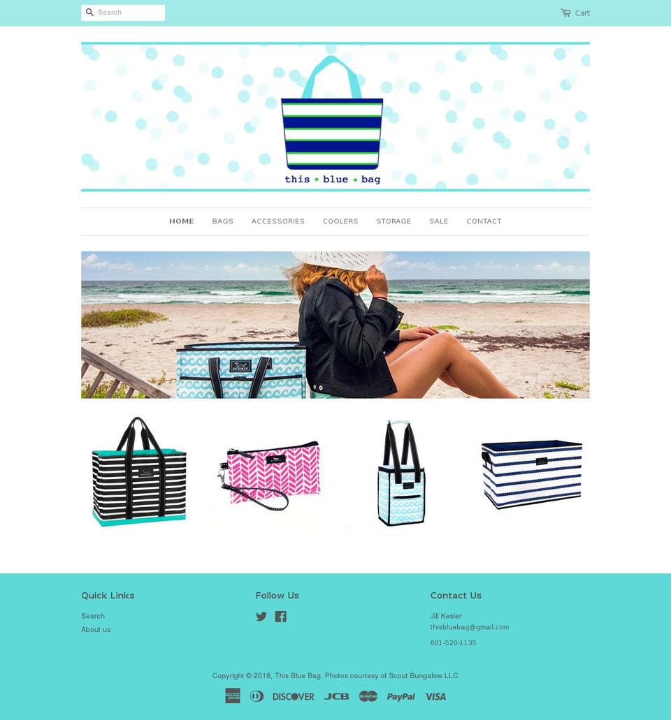 thisbluebag.com shopify website screenshot