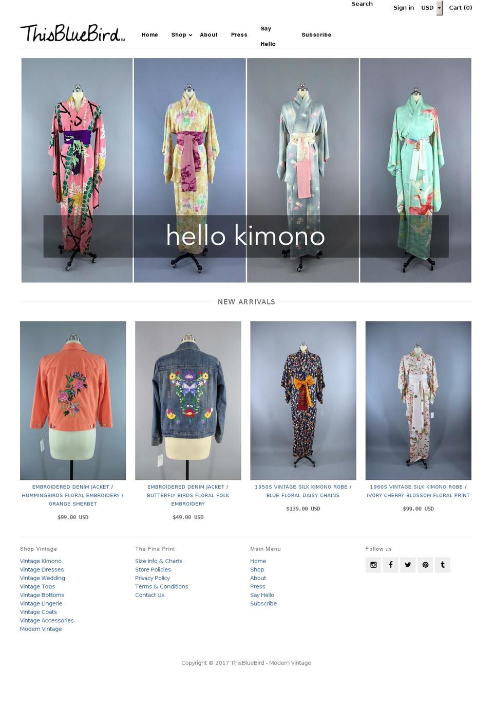thisbluebird.com shopify website screenshot