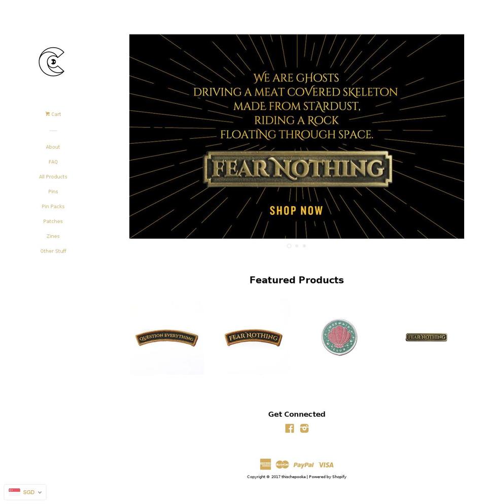 thischepooka.com shopify website screenshot