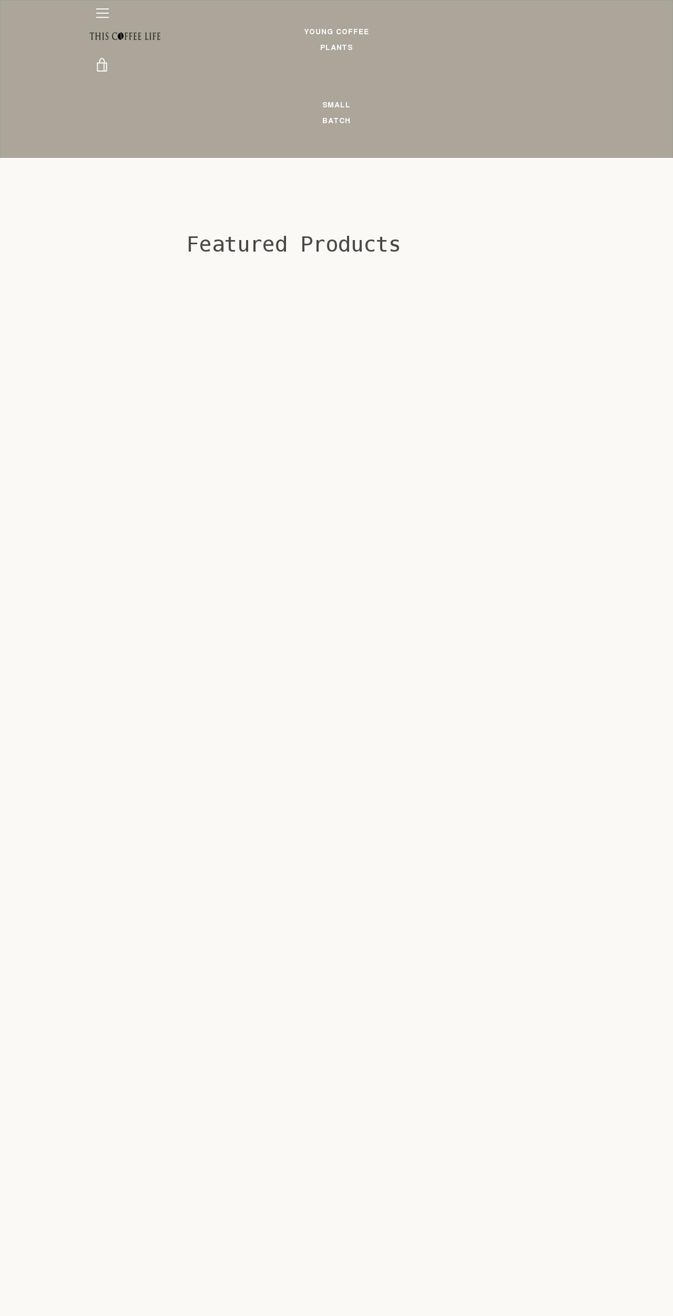 thiscoffeelife.com shopify website screenshot