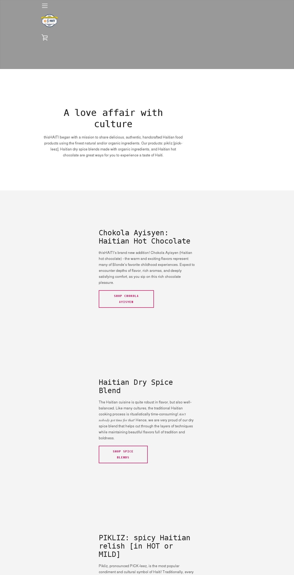thishaiti.com shopify website screenshot