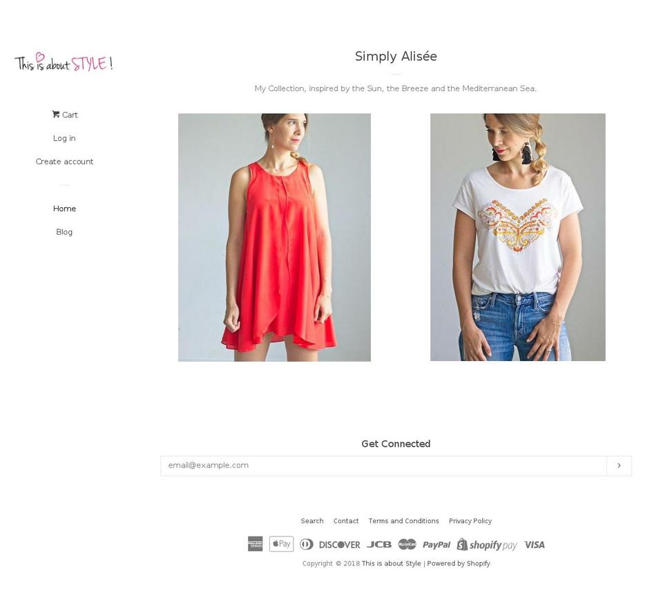 thisisaboutstyle.net shopify website screenshot