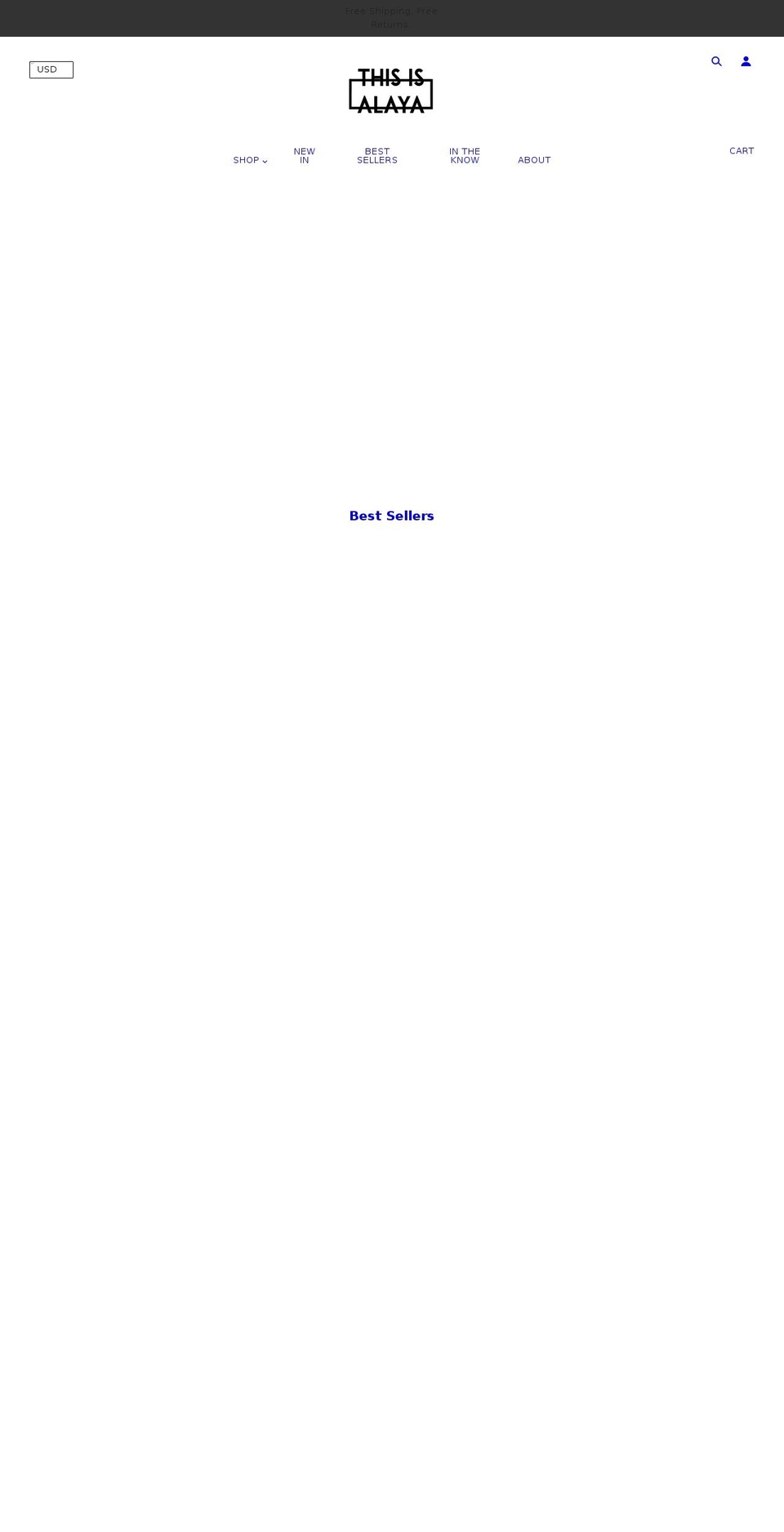 thisisalaya.com shopify website screenshot