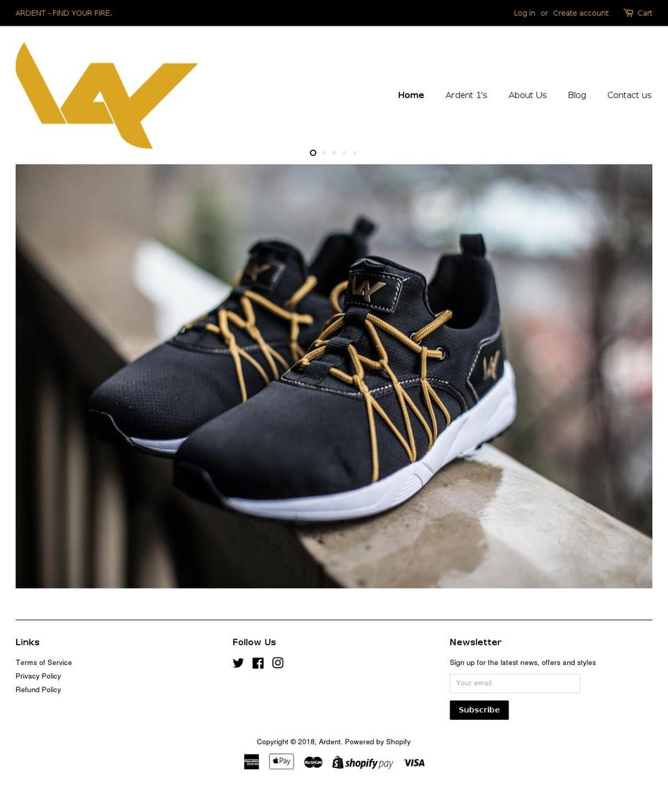 thisisardent.com — Shopify storefront screenshot