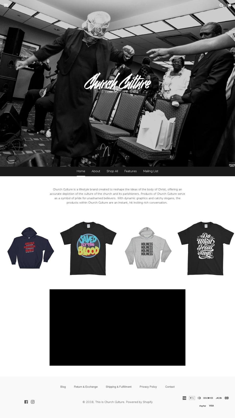 thisischurchculture.com shopify website screenshot