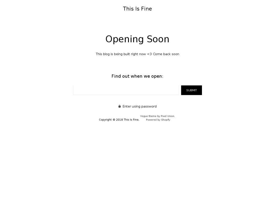 thisisfine.coffee shopify website screenshot