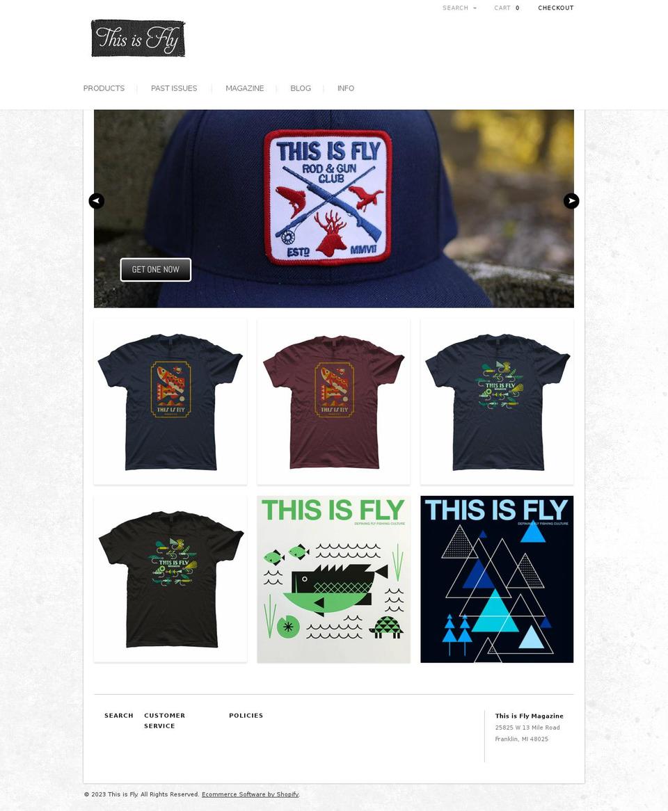 thisisfly.myshopify.com shopify website screenshot