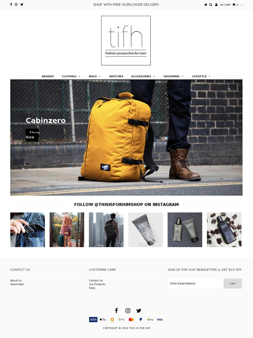 thisisforhim.com shopify website screenshot