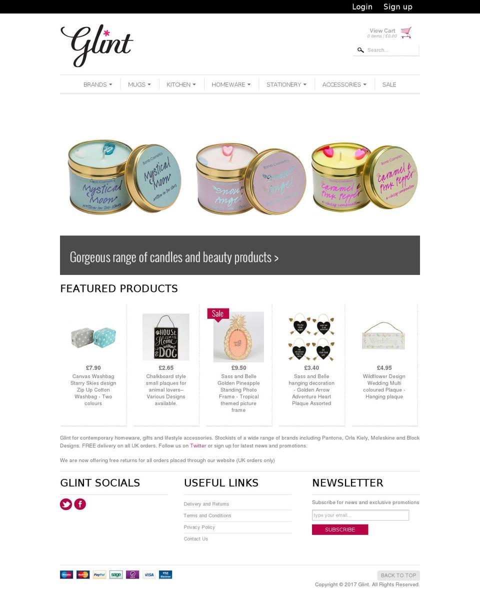 thisisglint.com shopify website screenshot