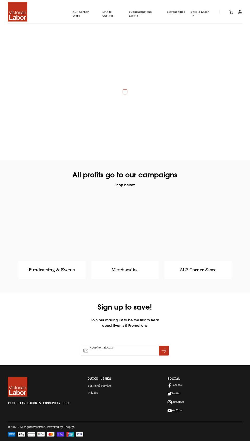 thisislaborshop.org shopify website screenshot
