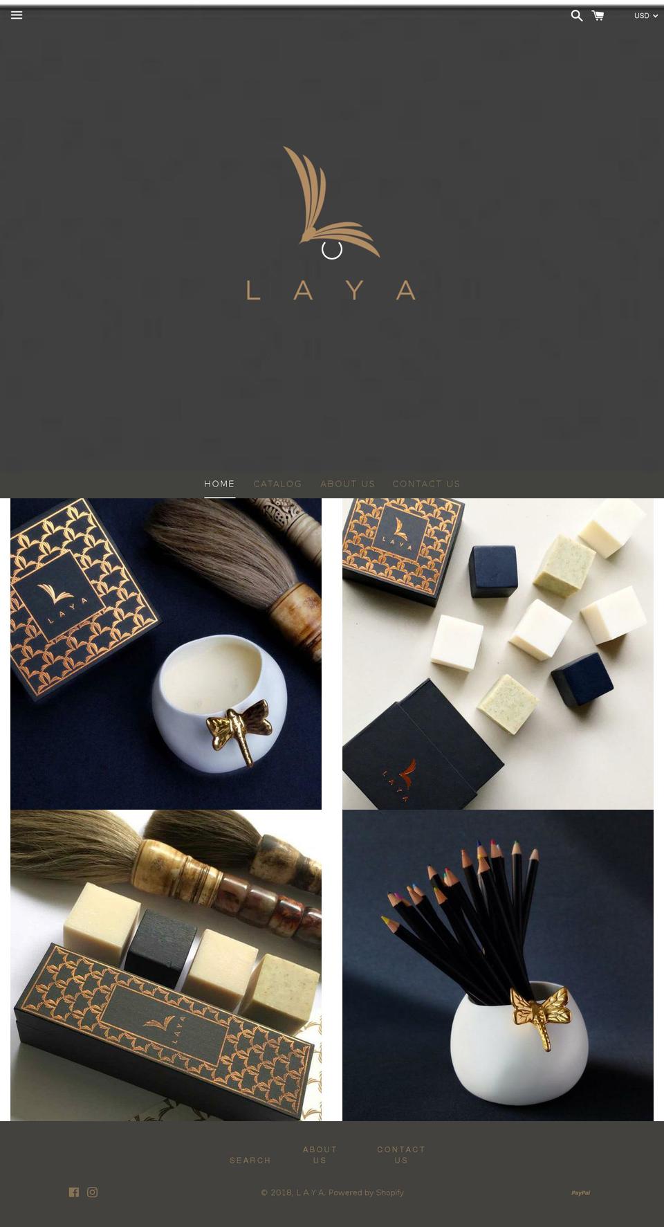thisislaya.com shopify website screenshot