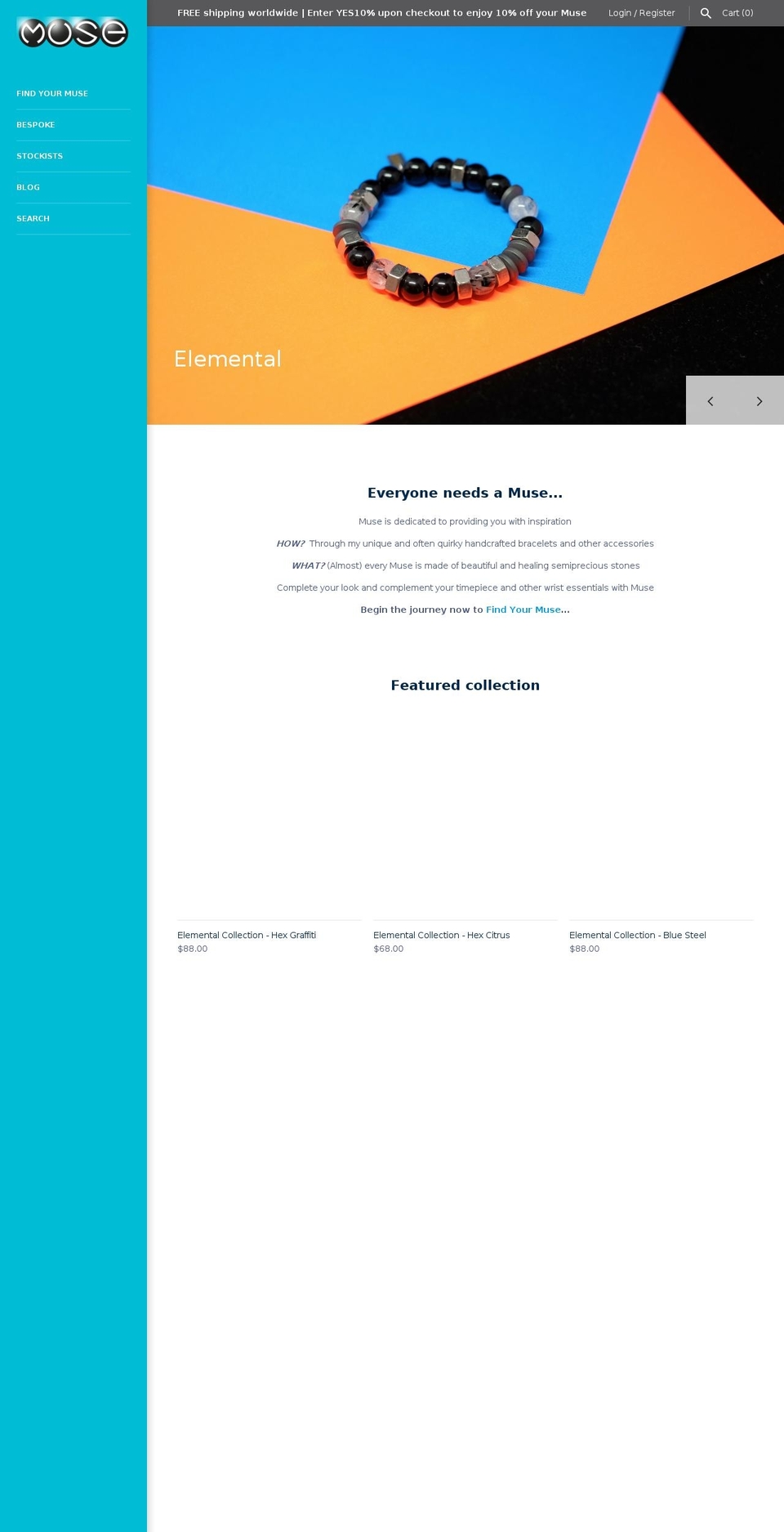 thisismuse.com — Shopify storefront screenshot