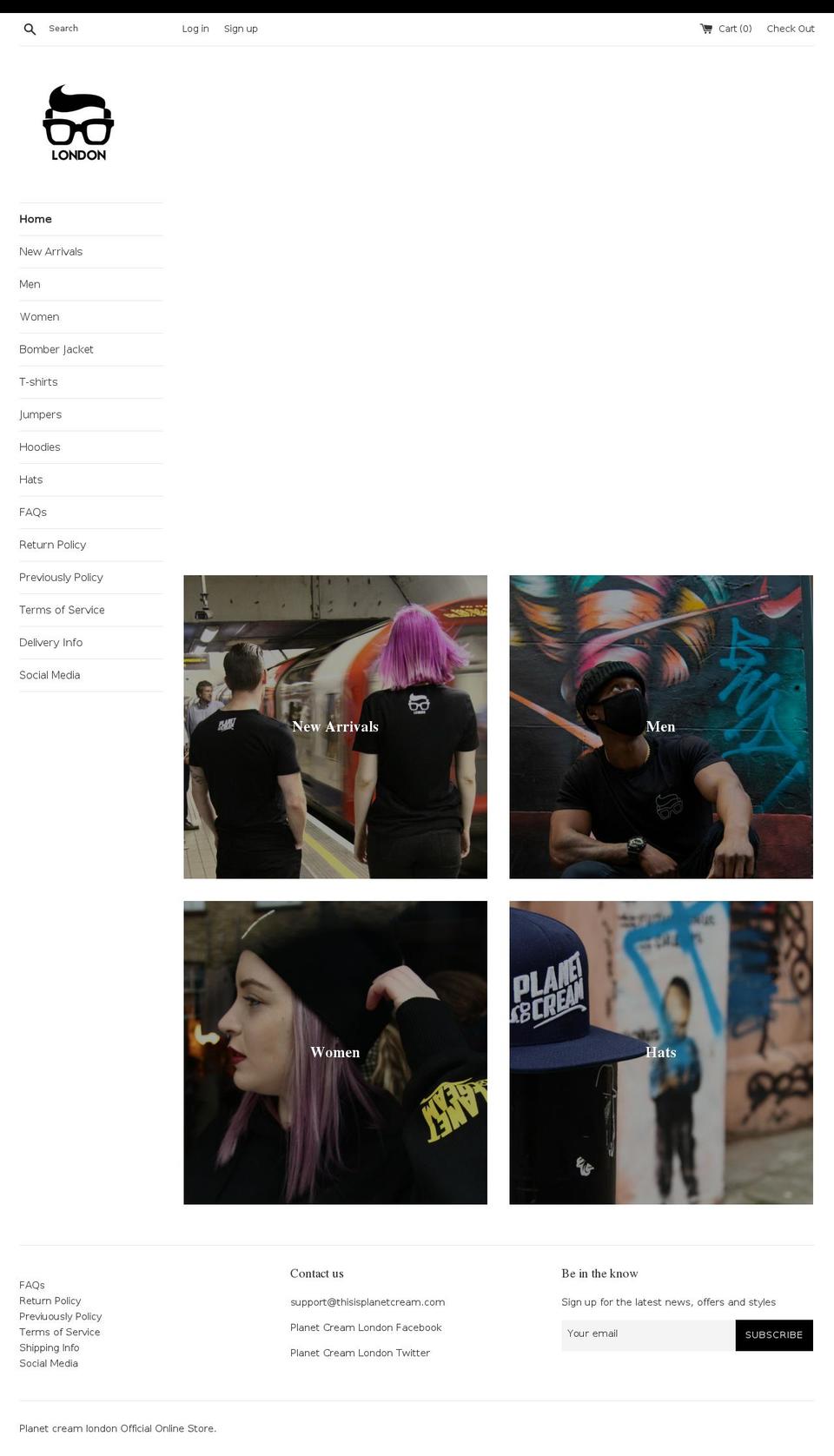 thisisplanetcream.co.uk shopify website screenshot