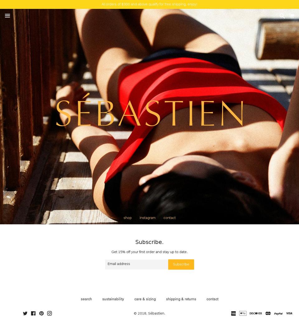 thisissebastien.com shopify website screenshot