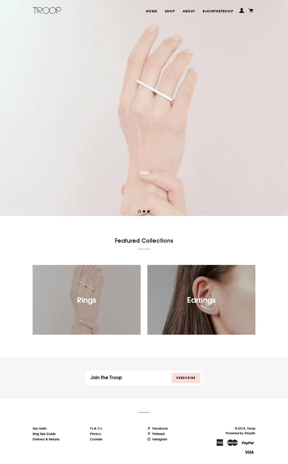 thisistroop.com shopify website screenshot
