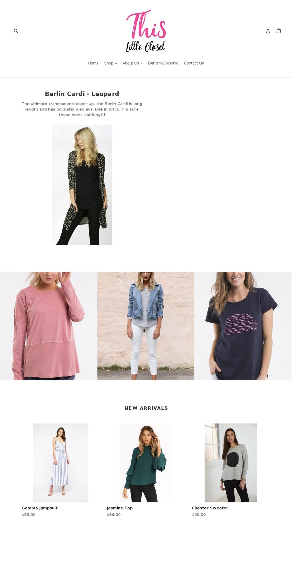 thislittlecloset.com shopify website screenshot