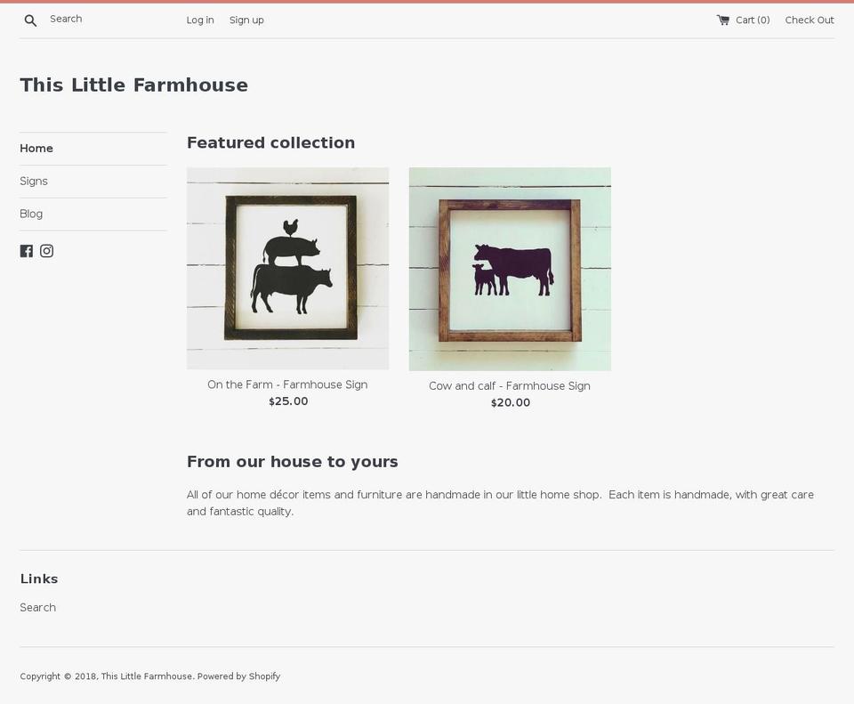 thislittlefarmhouseshop.com — Shopify storefront screenshot