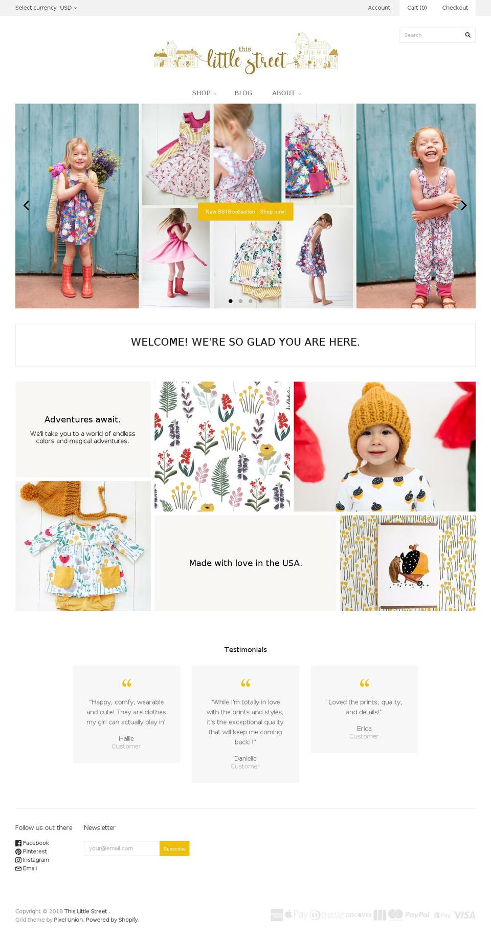 thislittlestreet.com — Shopify storefront screenshot