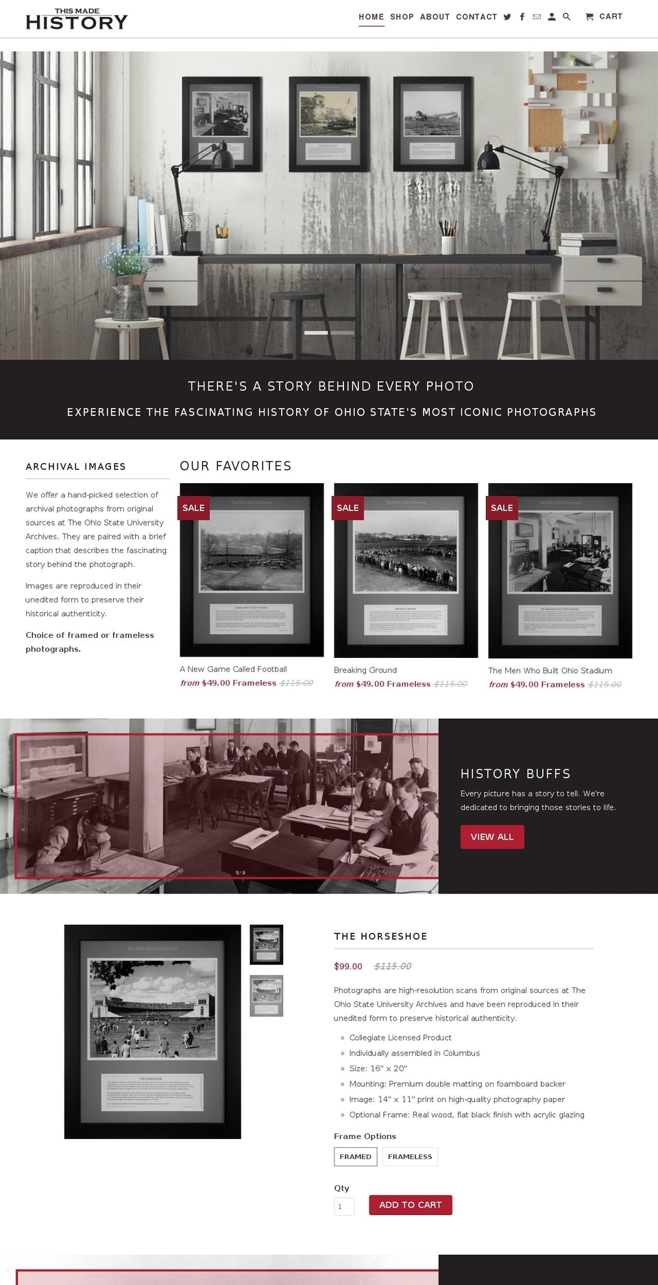thismadehistory.com shopify website screenshot