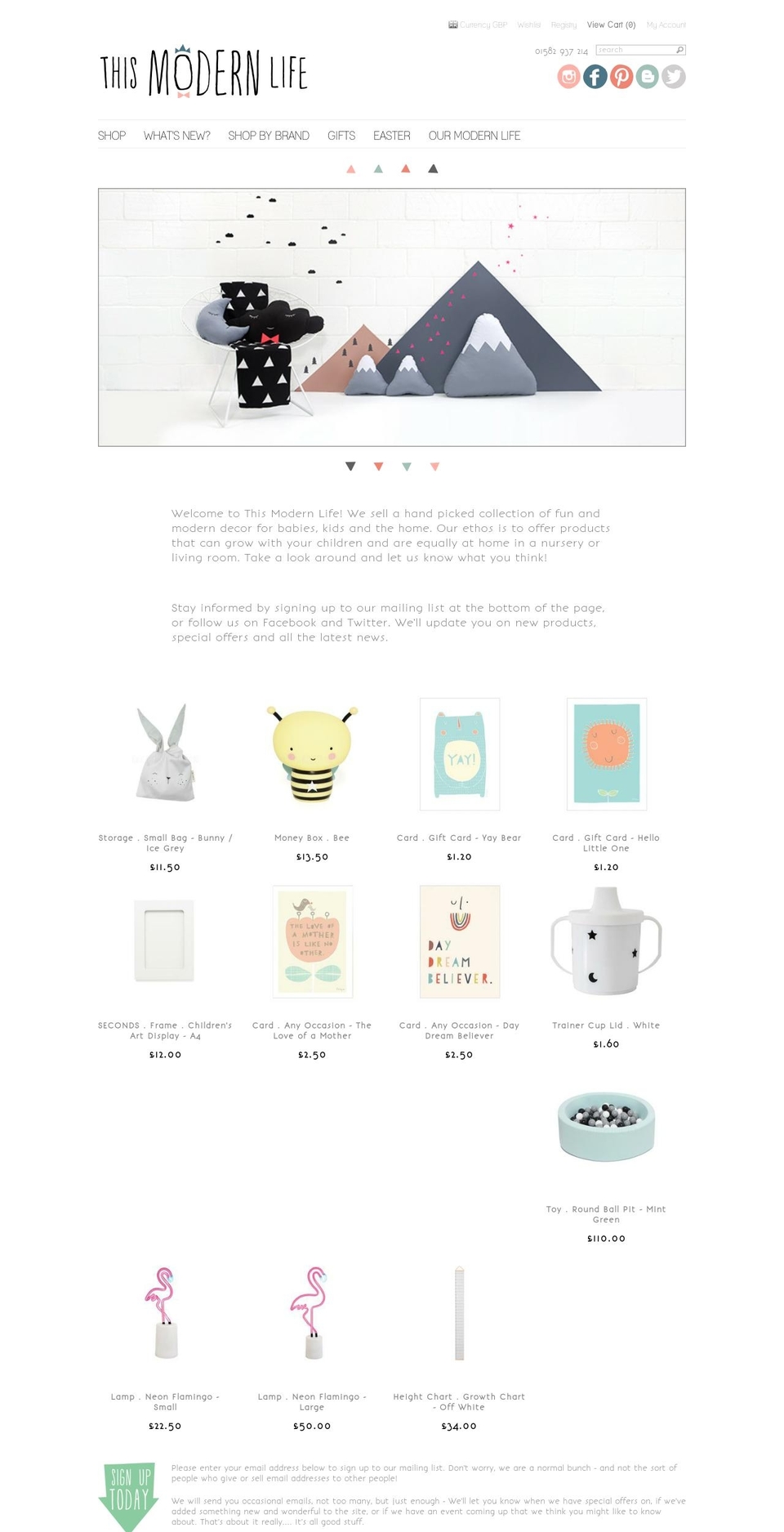 thismodernlife.co.uk shopify website screenshot