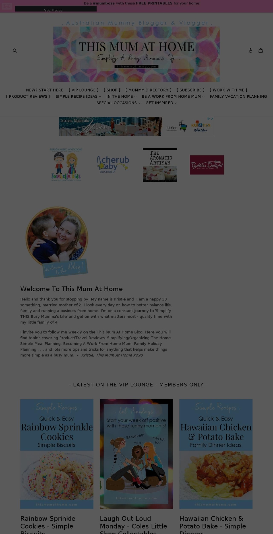 thismomathome.com — Shopify storefront screenshot