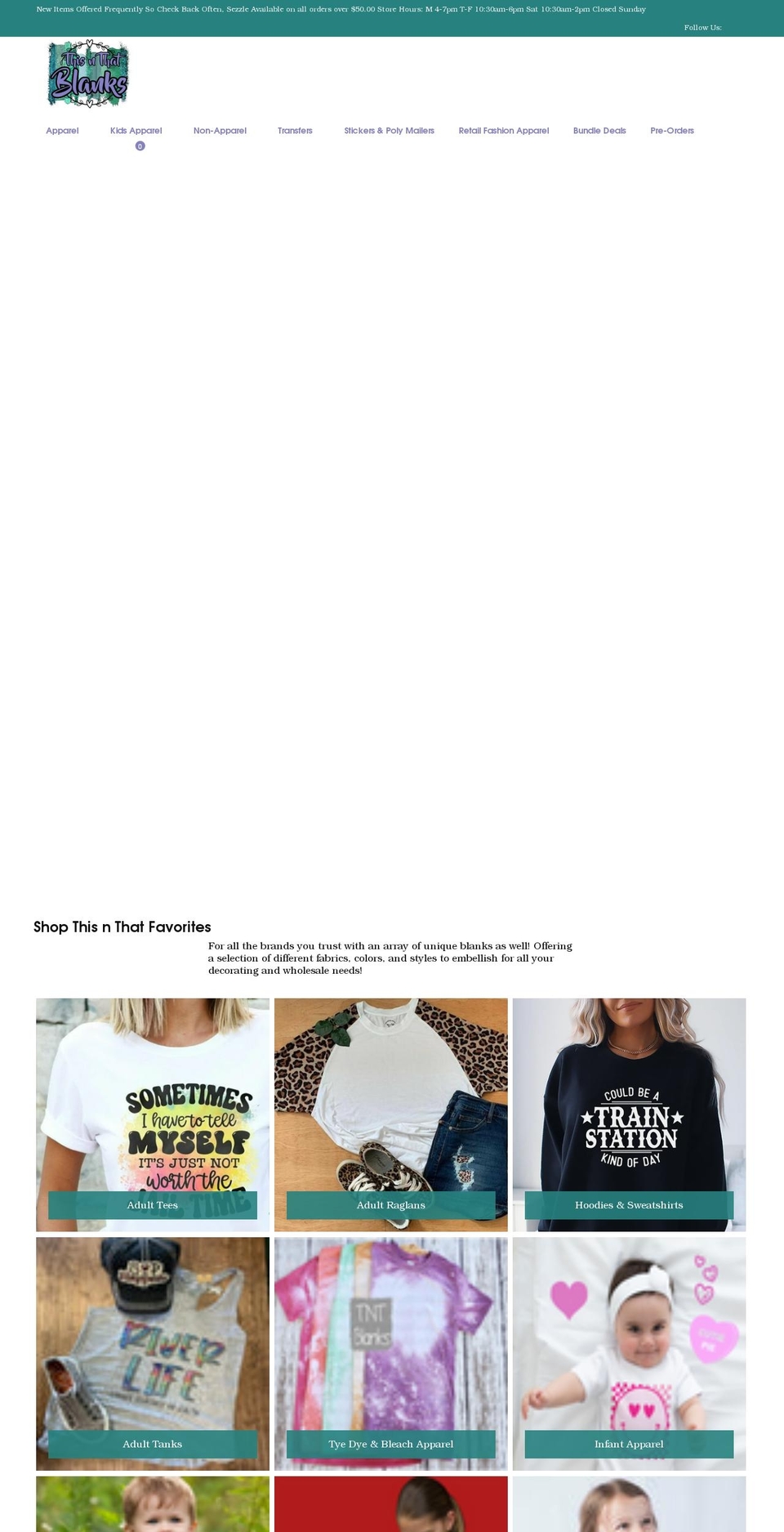 thisnthatblanks.com shopify website screenshot