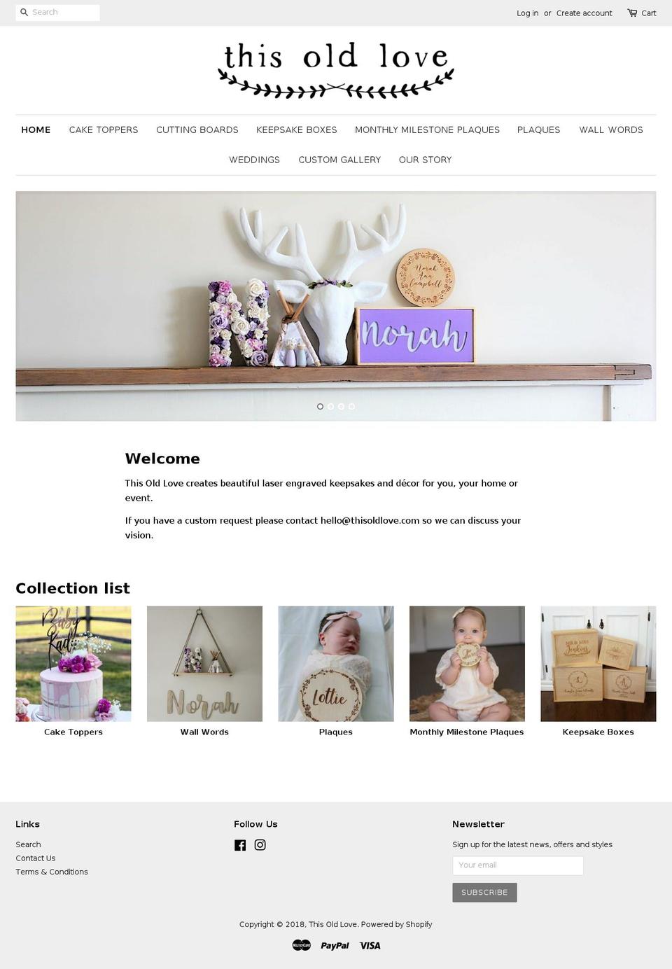 thisoldlove.com — Shopify storefront screenshot