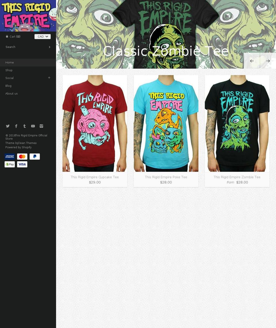 thisrigidempire.com — Shopify storefront screenshot