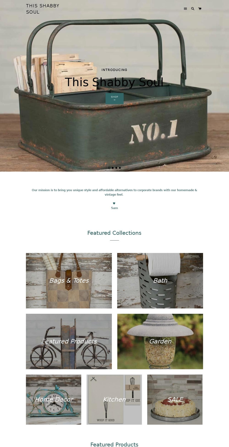 thisshabbysoul.com shopify website screenshot