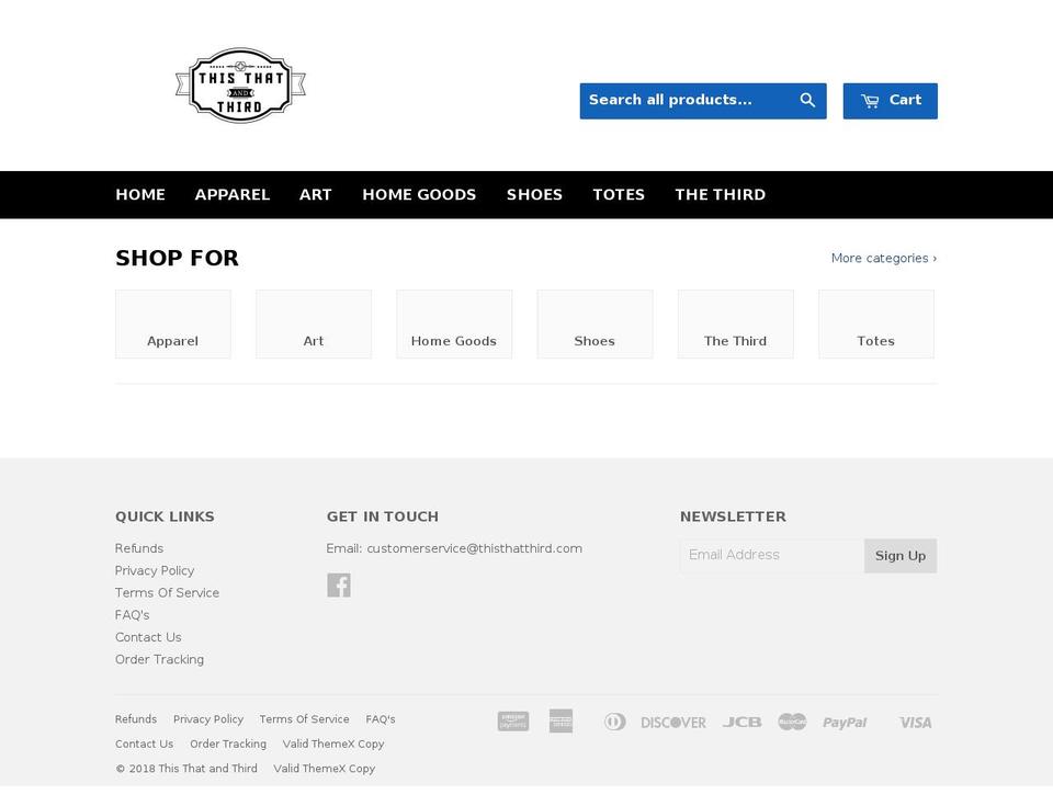 thisthatthird.com — Shopify storefront screenshot