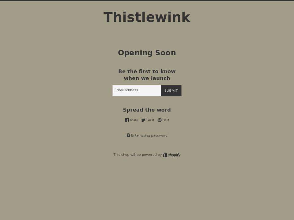thistlewink.com — Shopify storefront screenshot