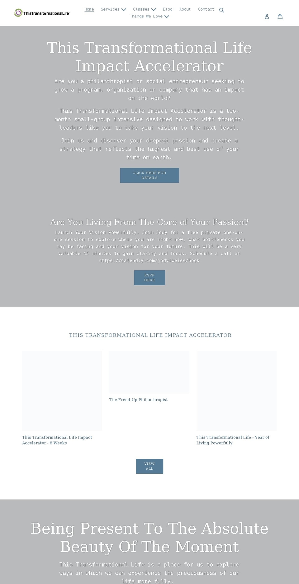 thistransformationallife.com shopify website screenshot
