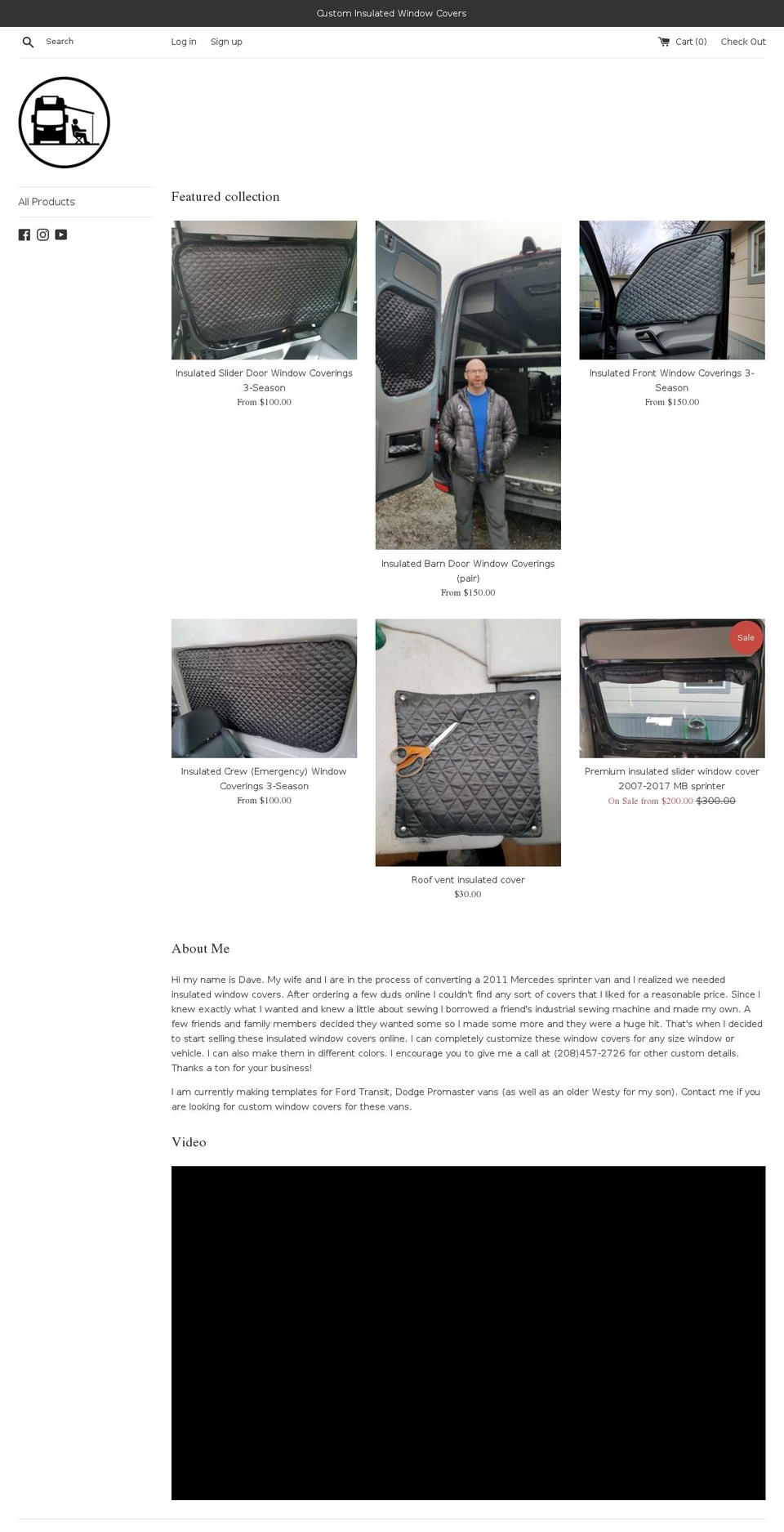 thisvanlife.net shopify website screenshot