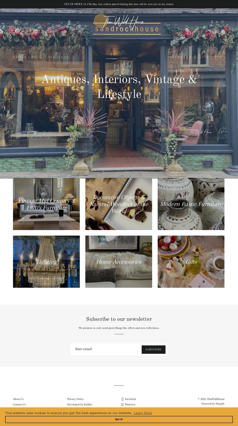 thiswildhouse.com shopify website screenshot