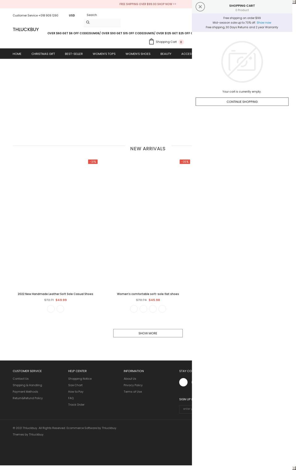 thluckbuy.com shopify website screenshot