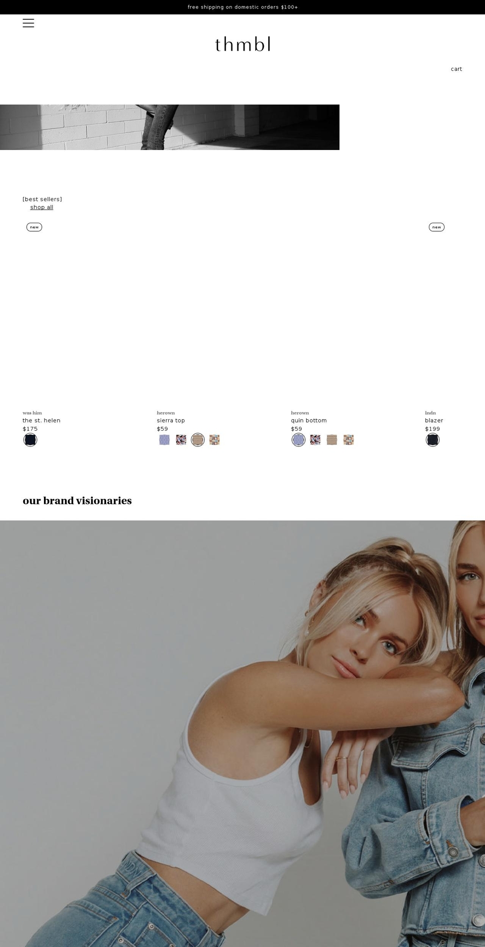 thmbl.com shopify website screenshot