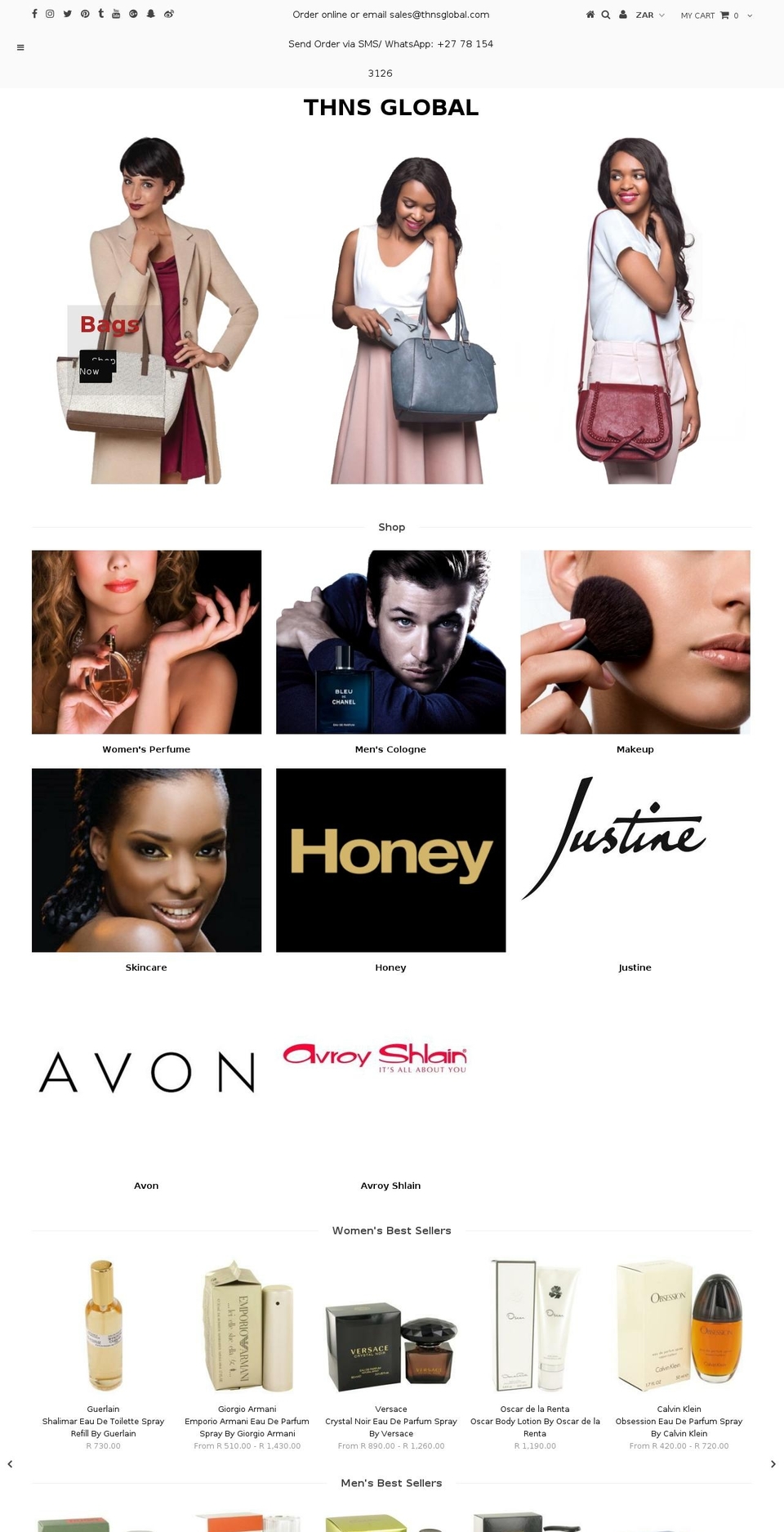 thnsglobal.com — Shopify storefront screenshot
