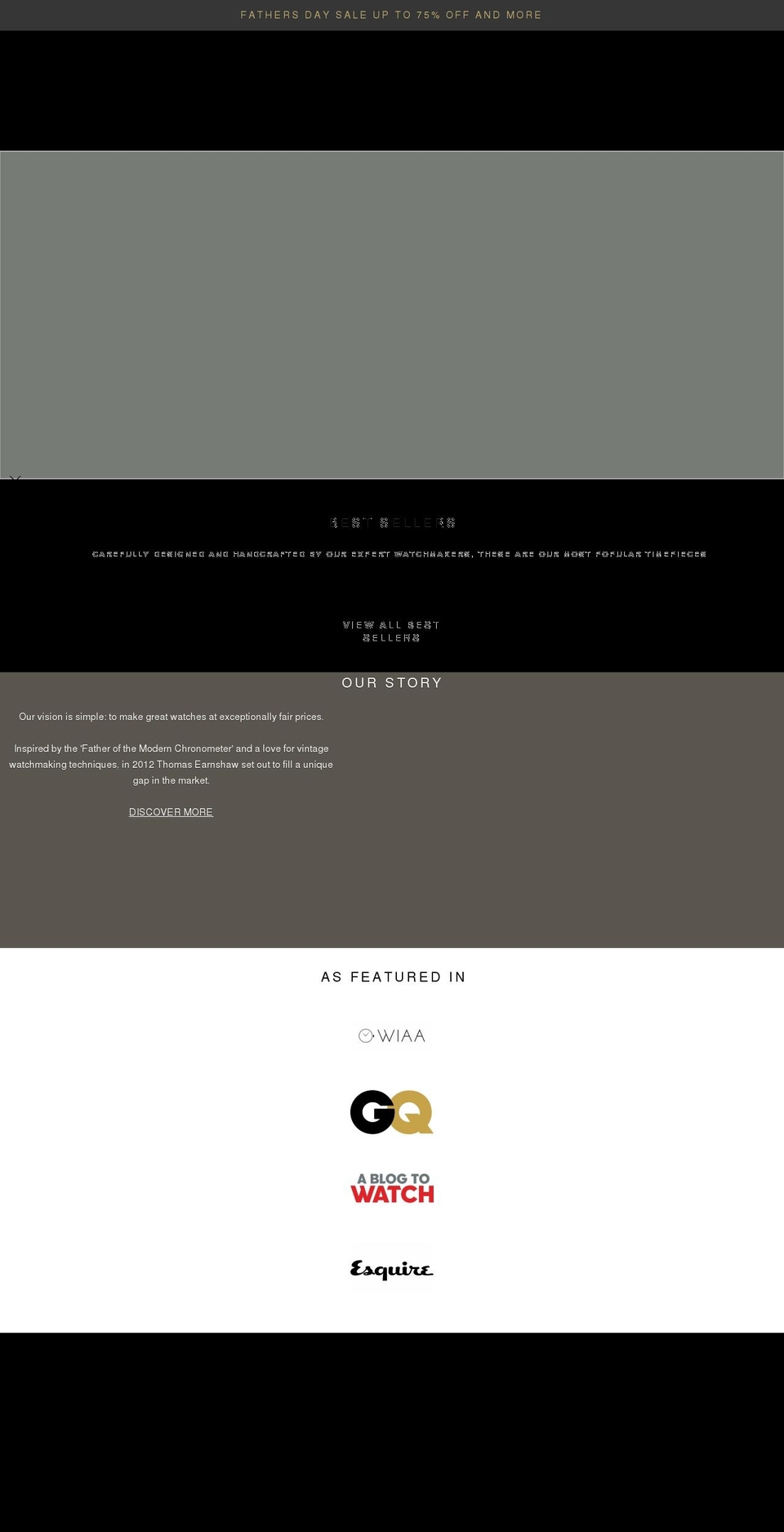 thomas-earnshaw.co.uk shopify website screenshot